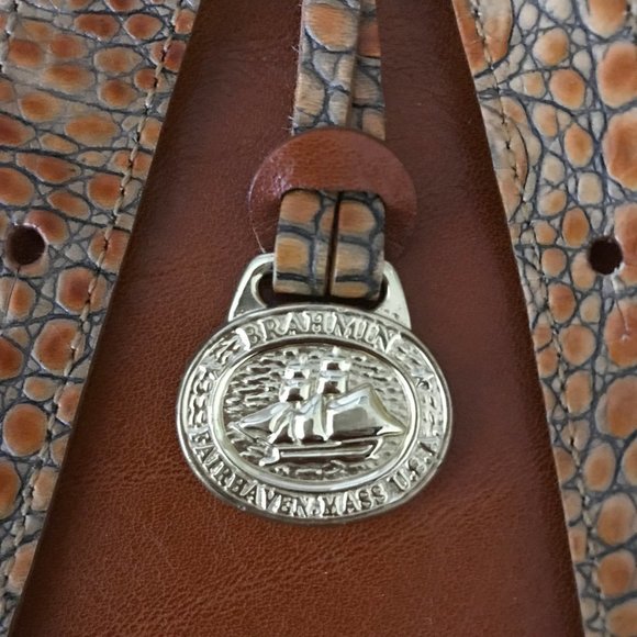 Brahmin Cognac Leather Backpack main image 10
